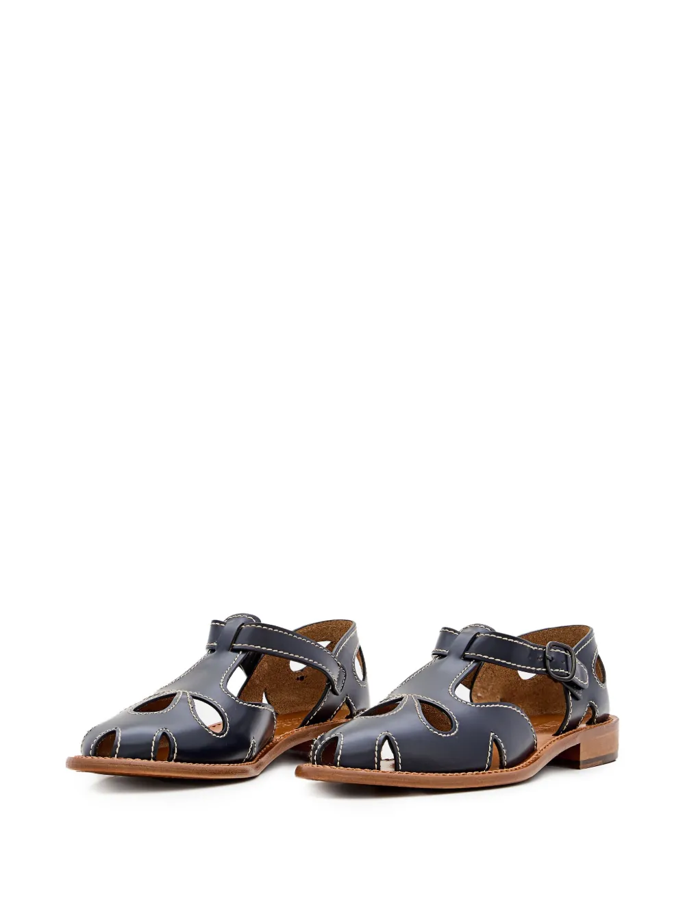 Hereu buckled flat shoes Blue