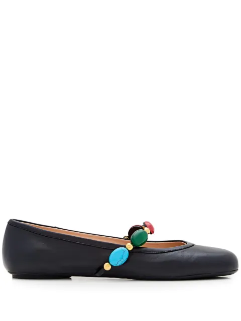 Gianvito Rossi stone-embellishment ballet flats