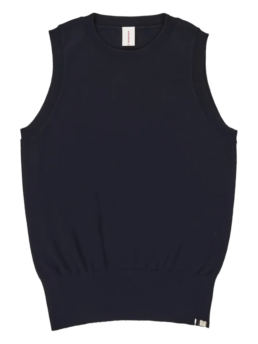 round-neck sleeveless vest