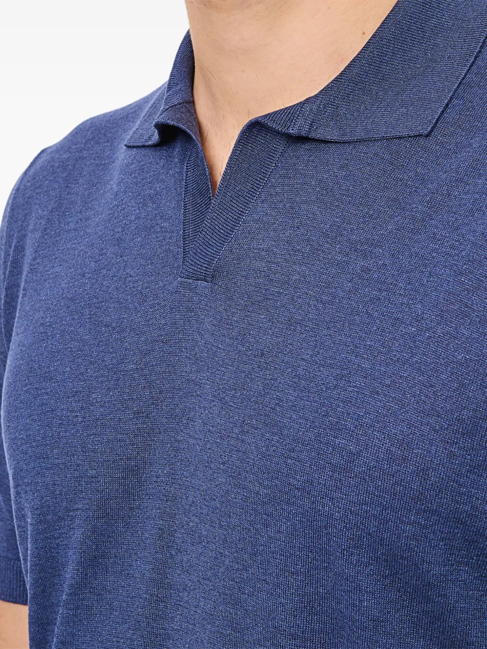 Tagliatore Zijden T-shirt Blauw