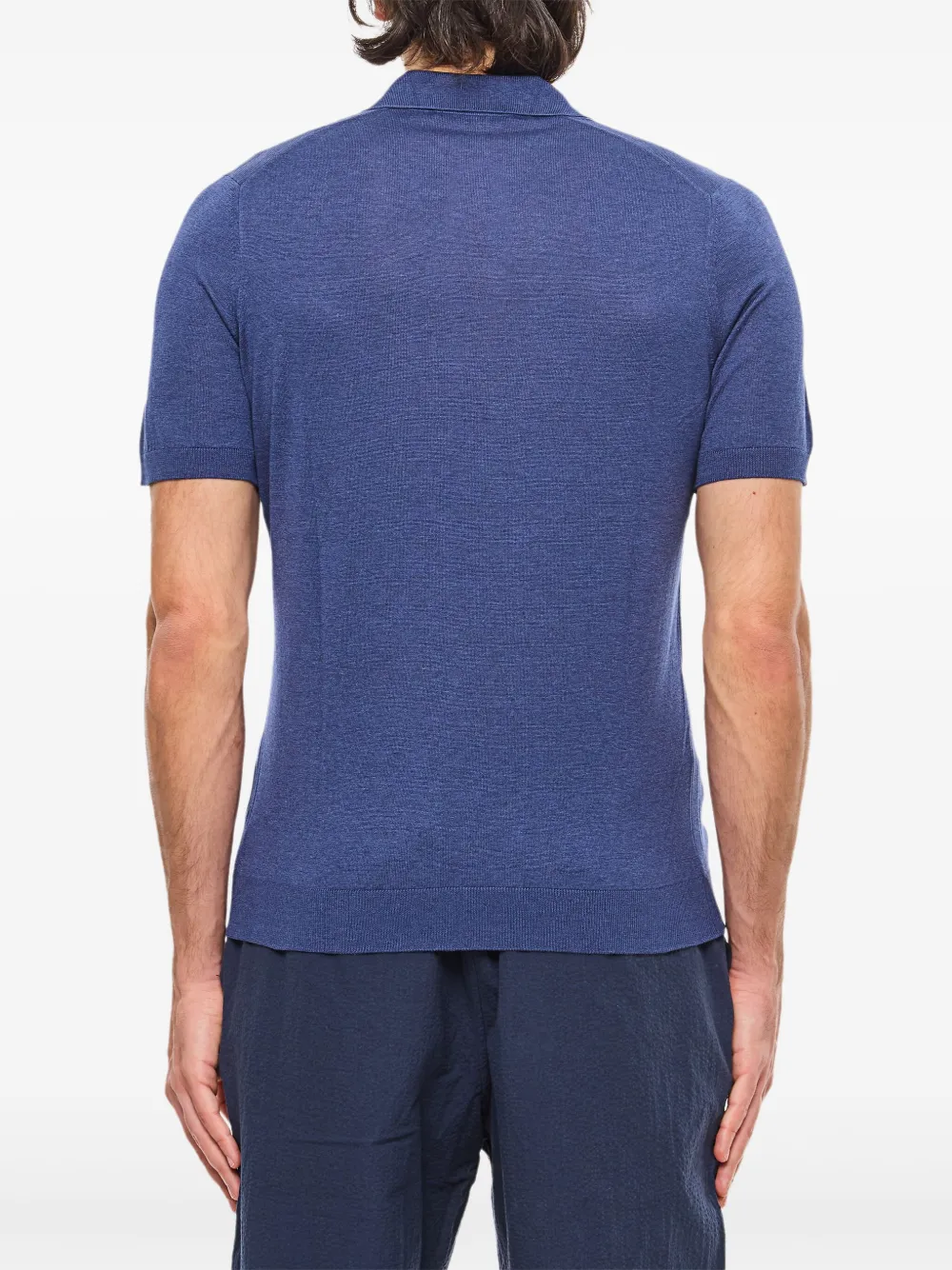 Tagliatore Zijden T-shirt Blauw