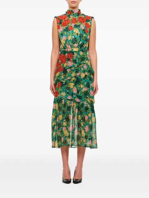 Saloni vestido con volantes y estampado floral