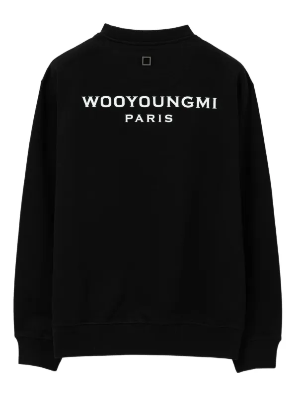 ☆韓国人気☆バックロゴ スウェットシャツ/WOOYOUNGMI☆ Wooyoungmi ロゴ プルオーバー | ブラック | FARFETCH JP
