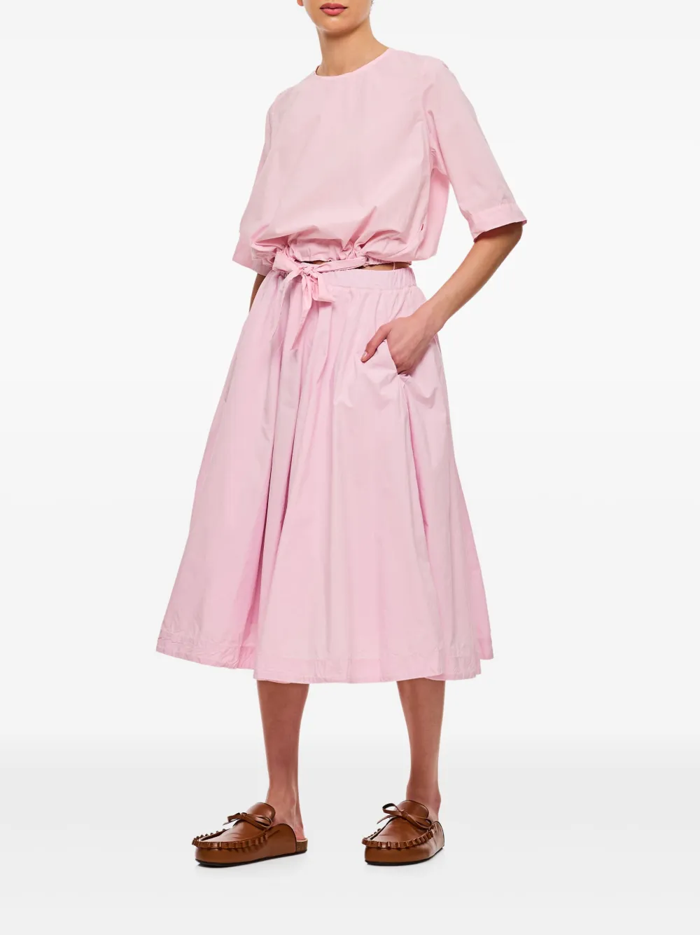 Casey Casey Midi-plooirok - Roze