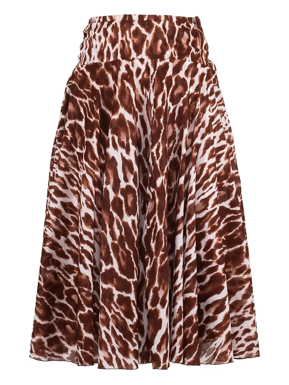 Samantha Sung Aster leopard-print midi skirt | Brown | Image 1
