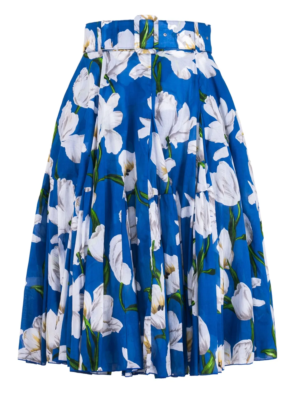 Samantha Sung floral-pattern A-line midi-skirt | azul | Image 1