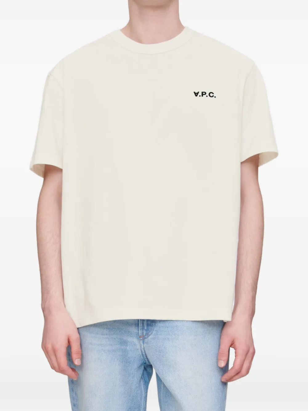 A.P.C. T-shirt met logodetail Wit