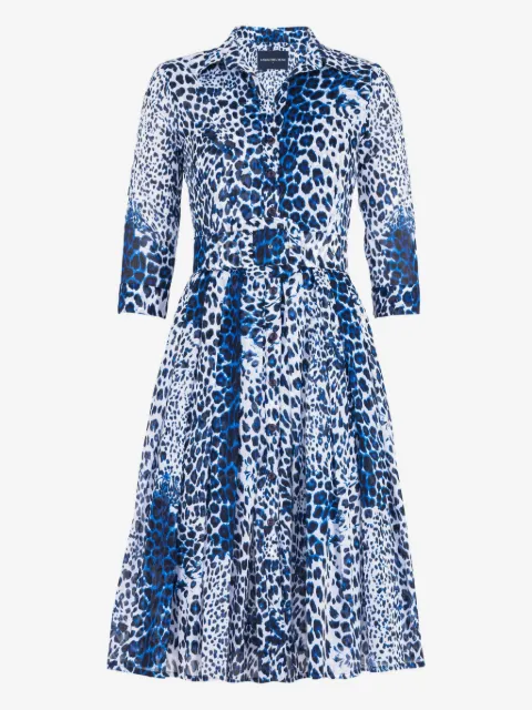 Samantha Sung Audrey leopard-print shirt dress