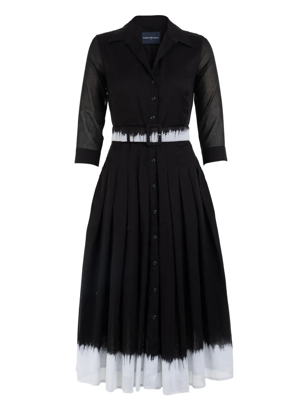Audrey button-up pleated dress