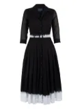 Samantha Sung Audrey button-up pleated dress - Black