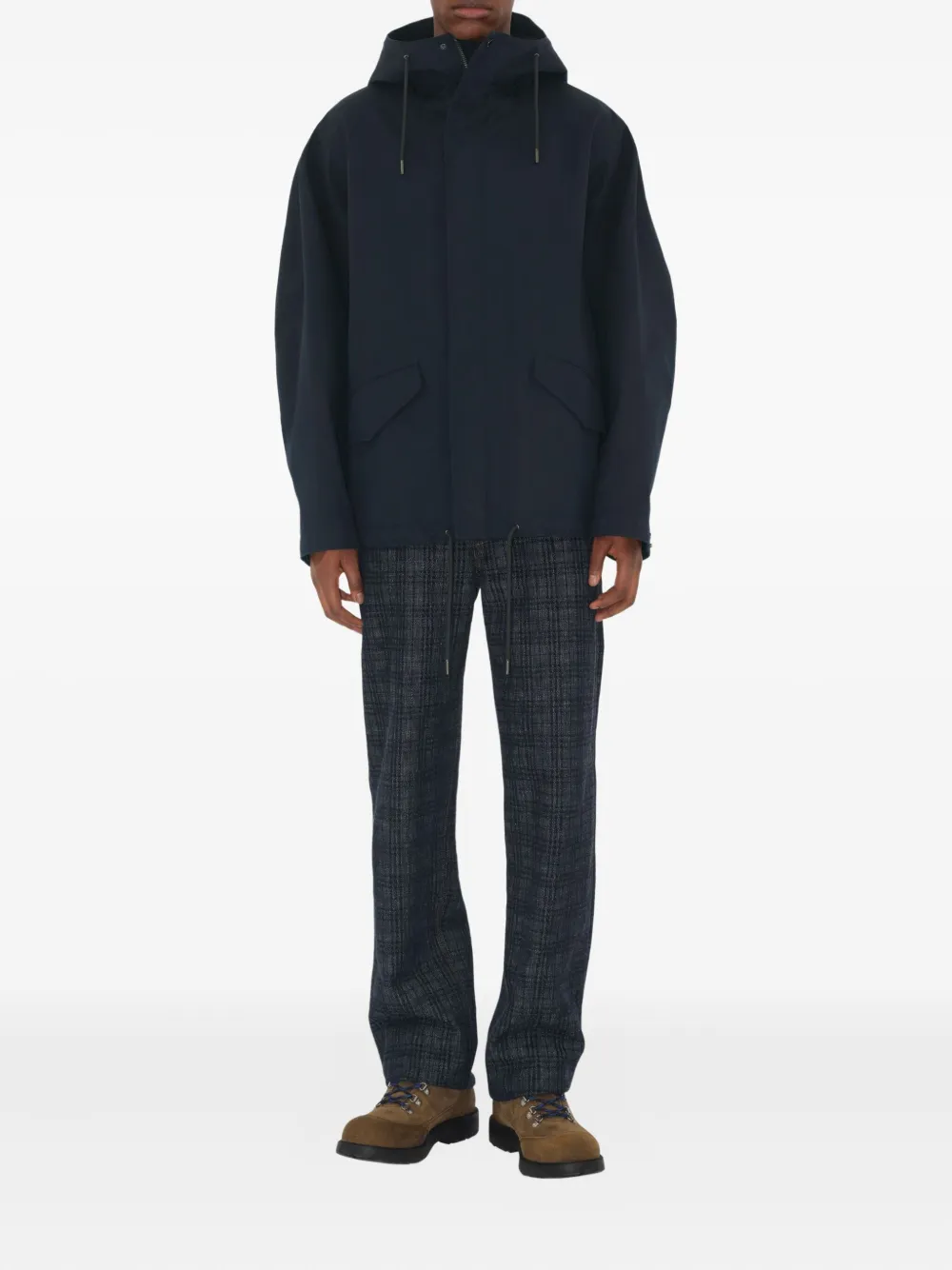 Burberry hooded oversized jacket Blauw