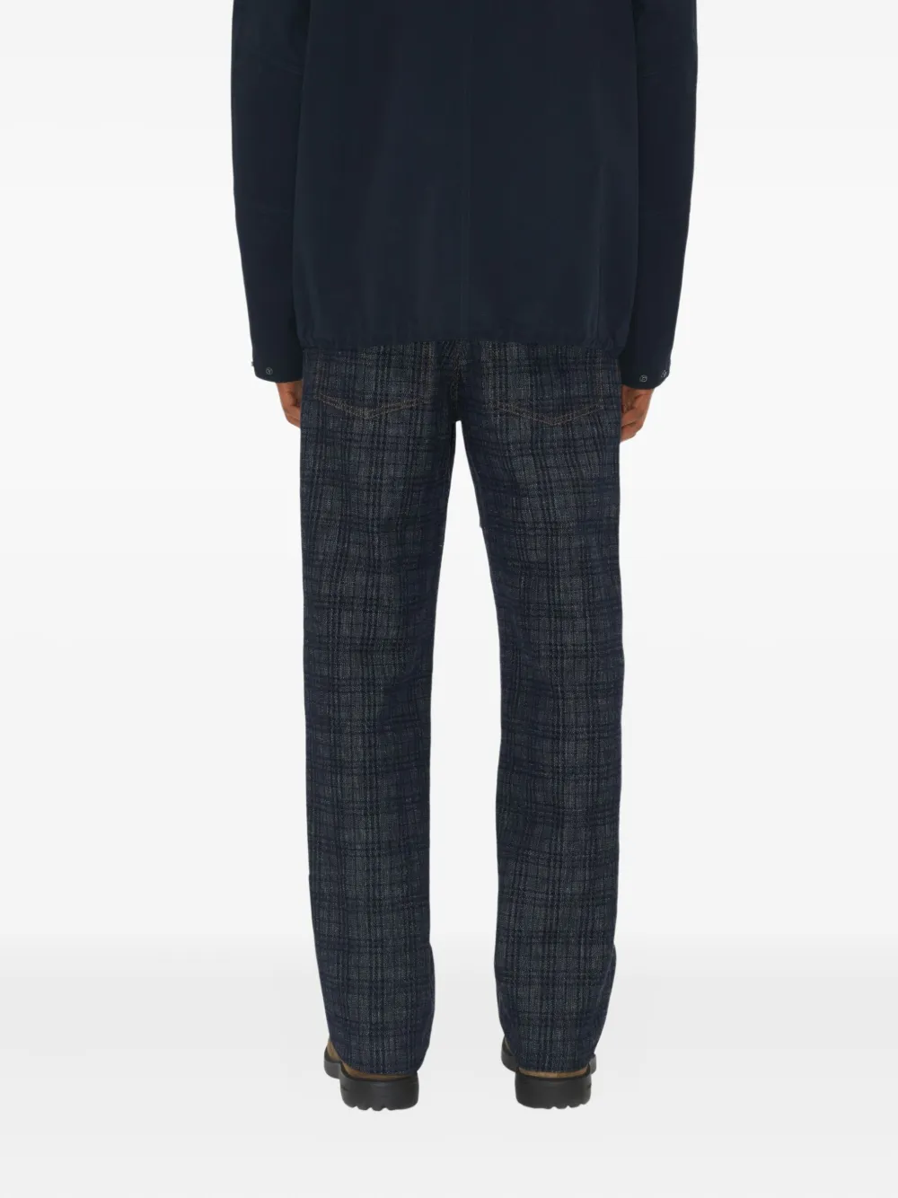Burberry Long Sleeved Hooded Drawstring Jacket In Blue