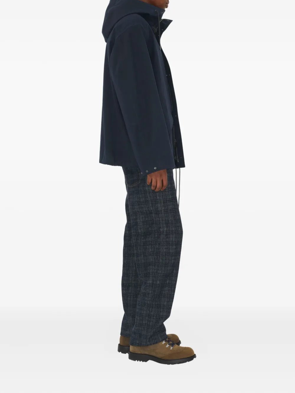 Burberry hooded oversized jacket Blauw