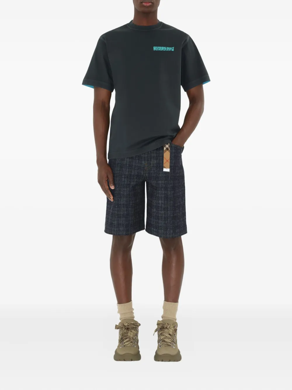 Burberry logo-print t-shirt Grijs