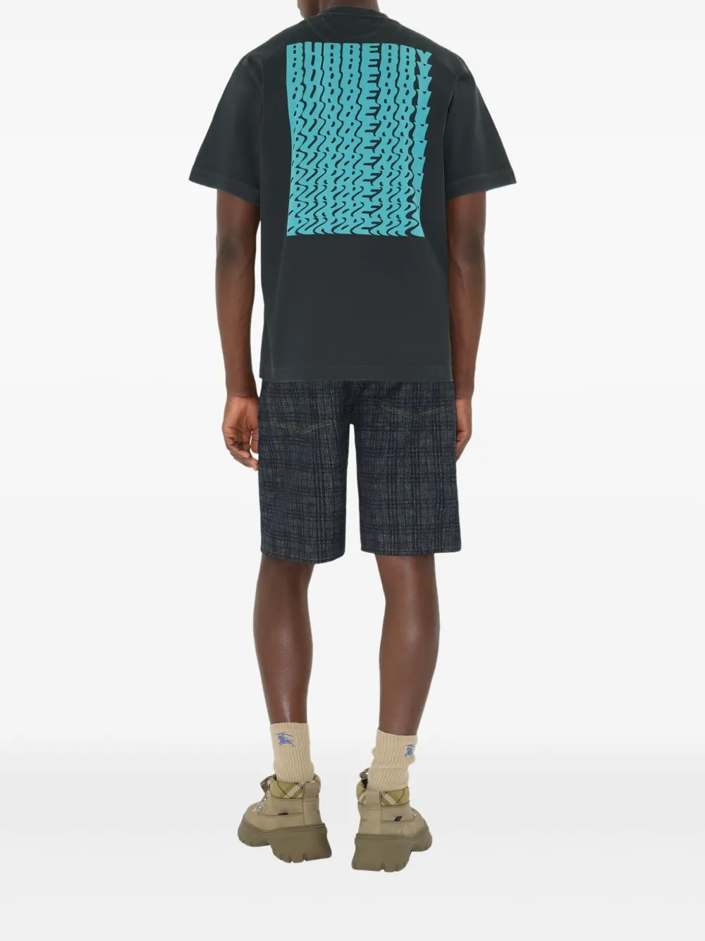 Burberry logo-print t-shirt Grijs