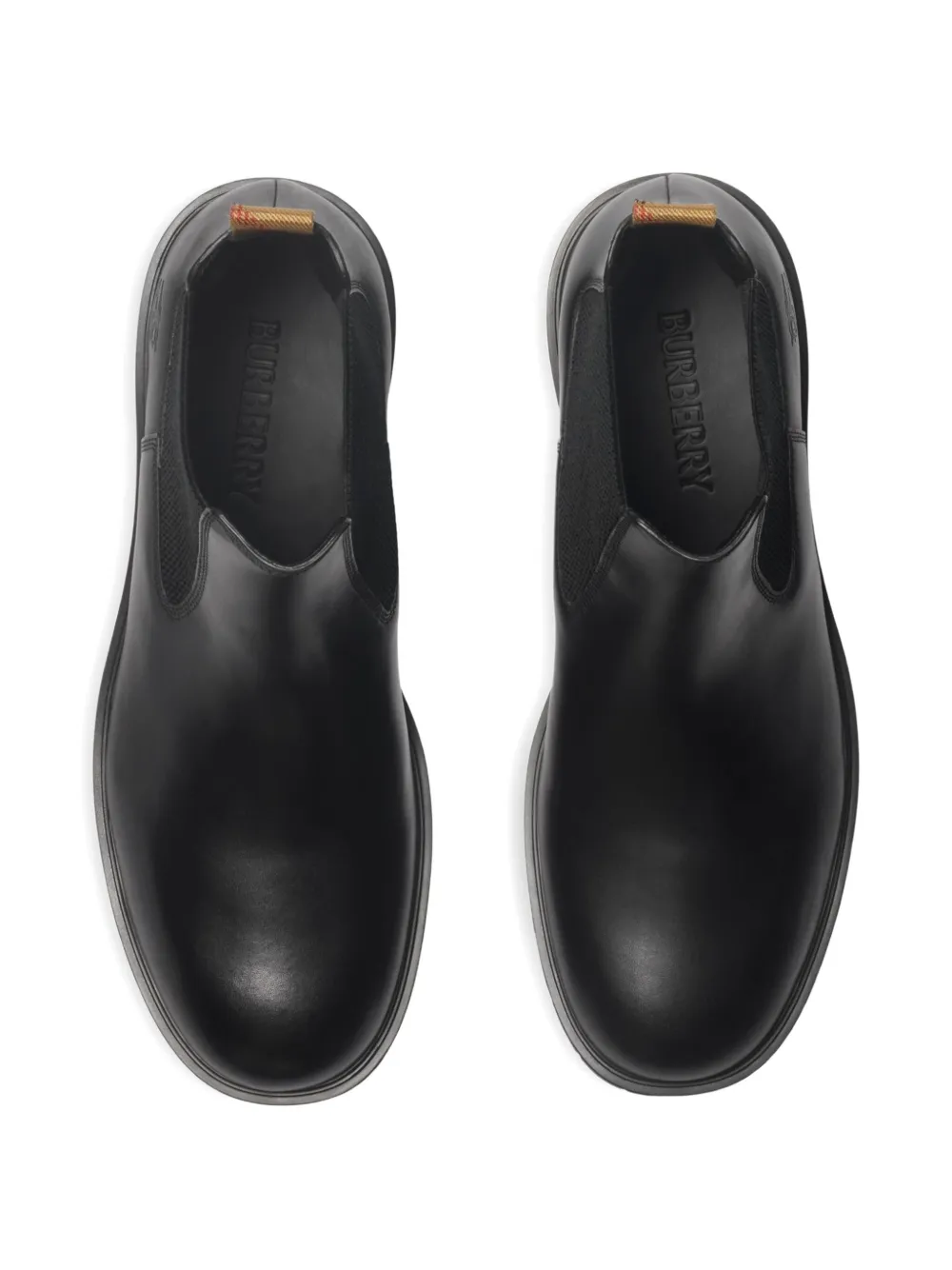 Burberry leather Chelsea boots Black