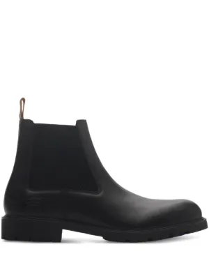 Burberry Trek レザーアンクルブーツ | ブラック | FARFETCH JP