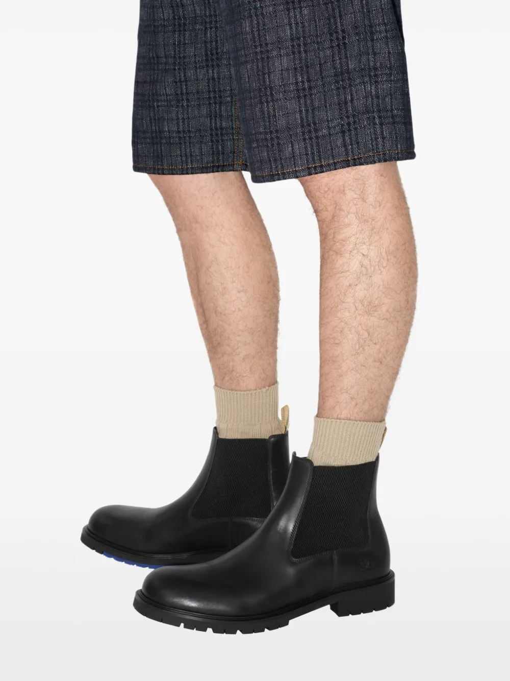 Burberry leather Chelsea boots Black