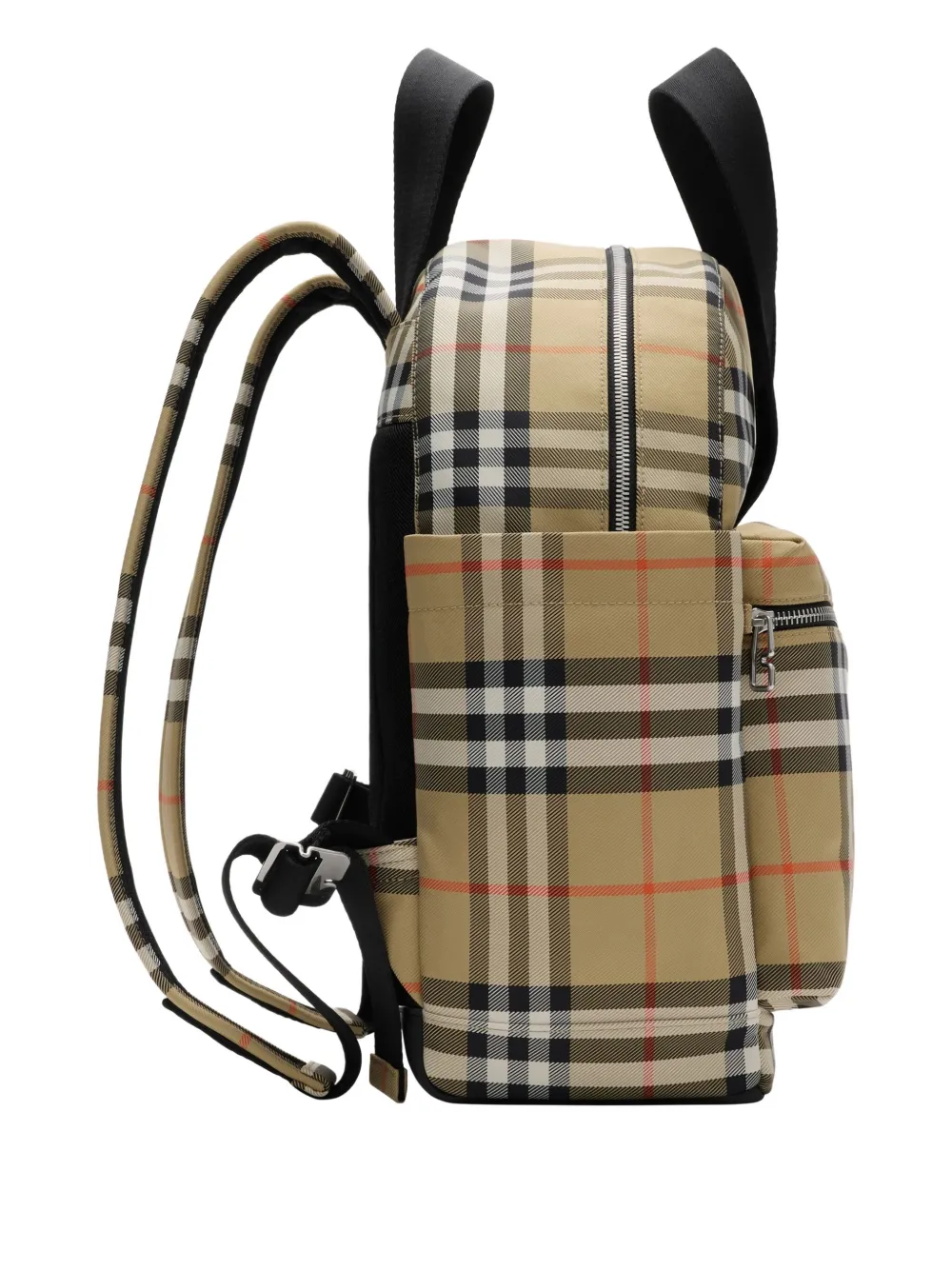 Burberry Kids Geruite rugzak Bruin