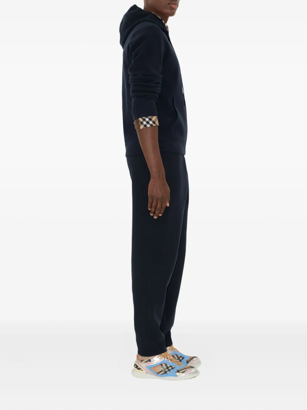 Burberry Hoodie met rits Blauw