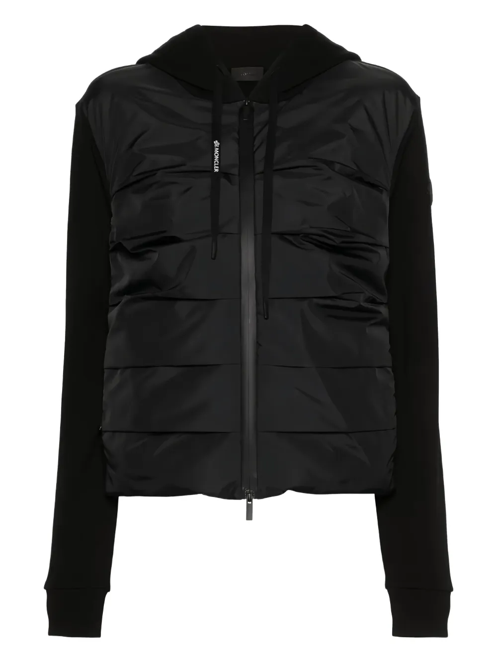 Moncler Gewatteerde trui met capuchon Zwart