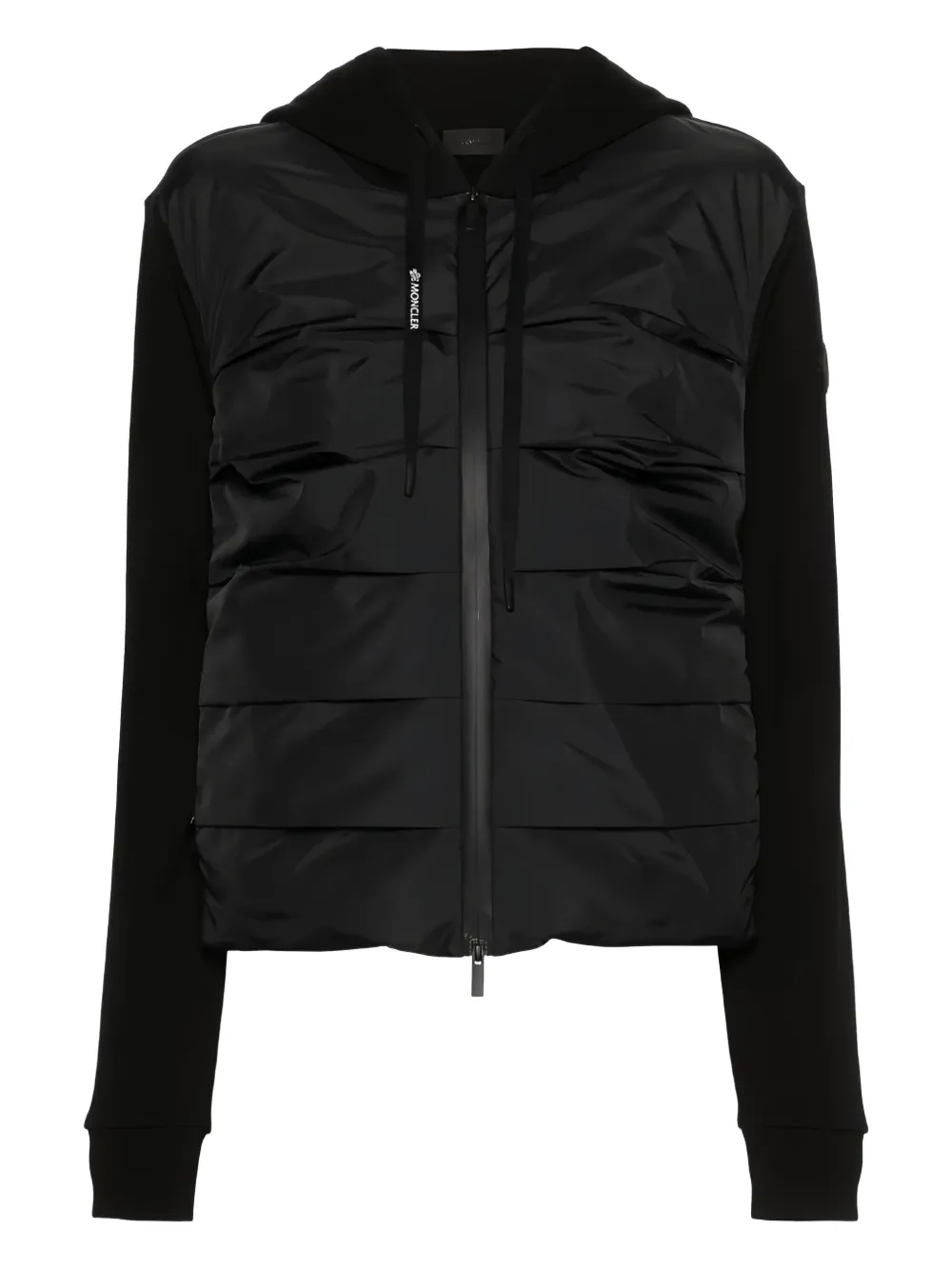 Moncler Gewatteerde trui met capuchon Zwart