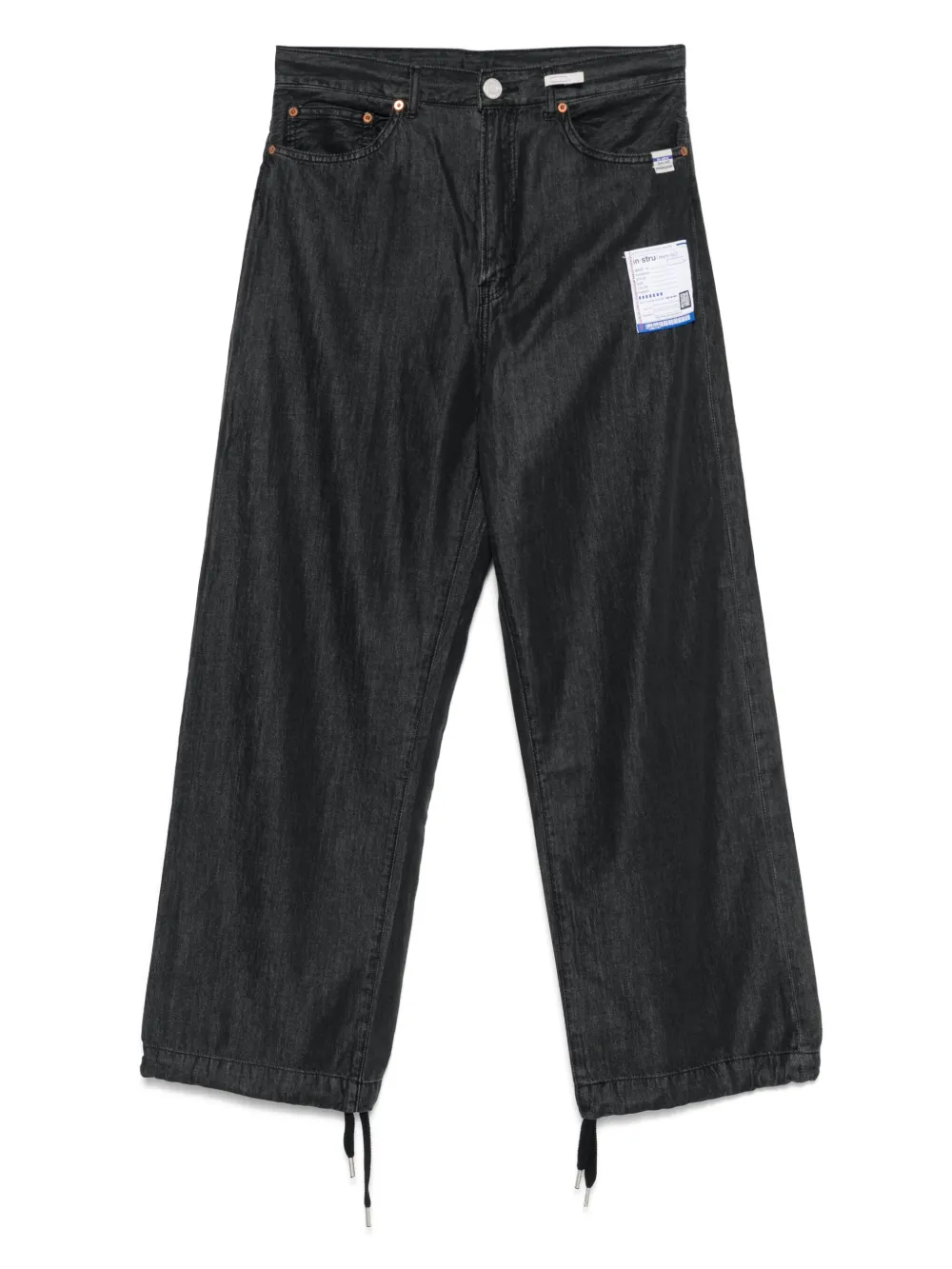 Maison MIHARA YASUHIRO jeans con cordón en el dobladillo | negro | Image 1