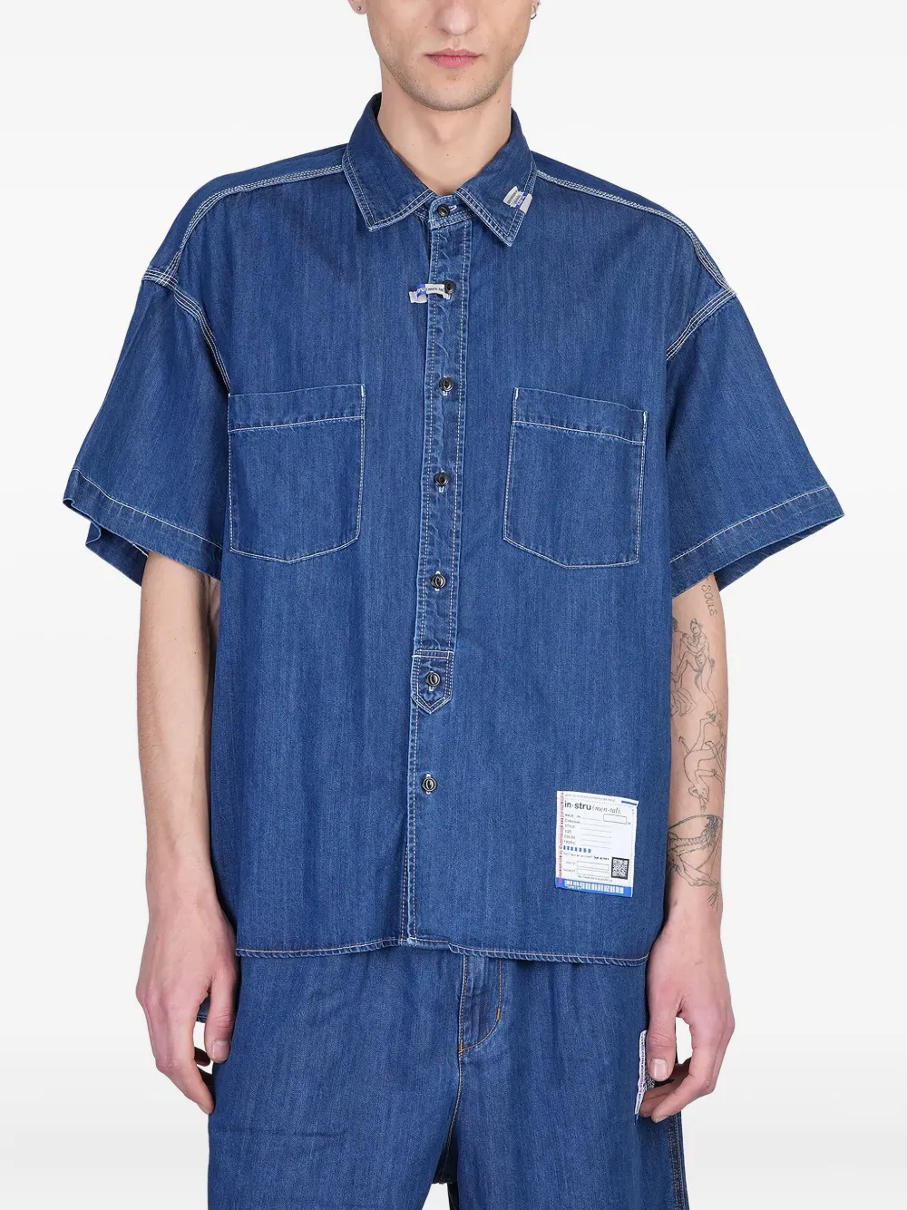Maison MIHARA YASUHIRO denim shirt Blauw