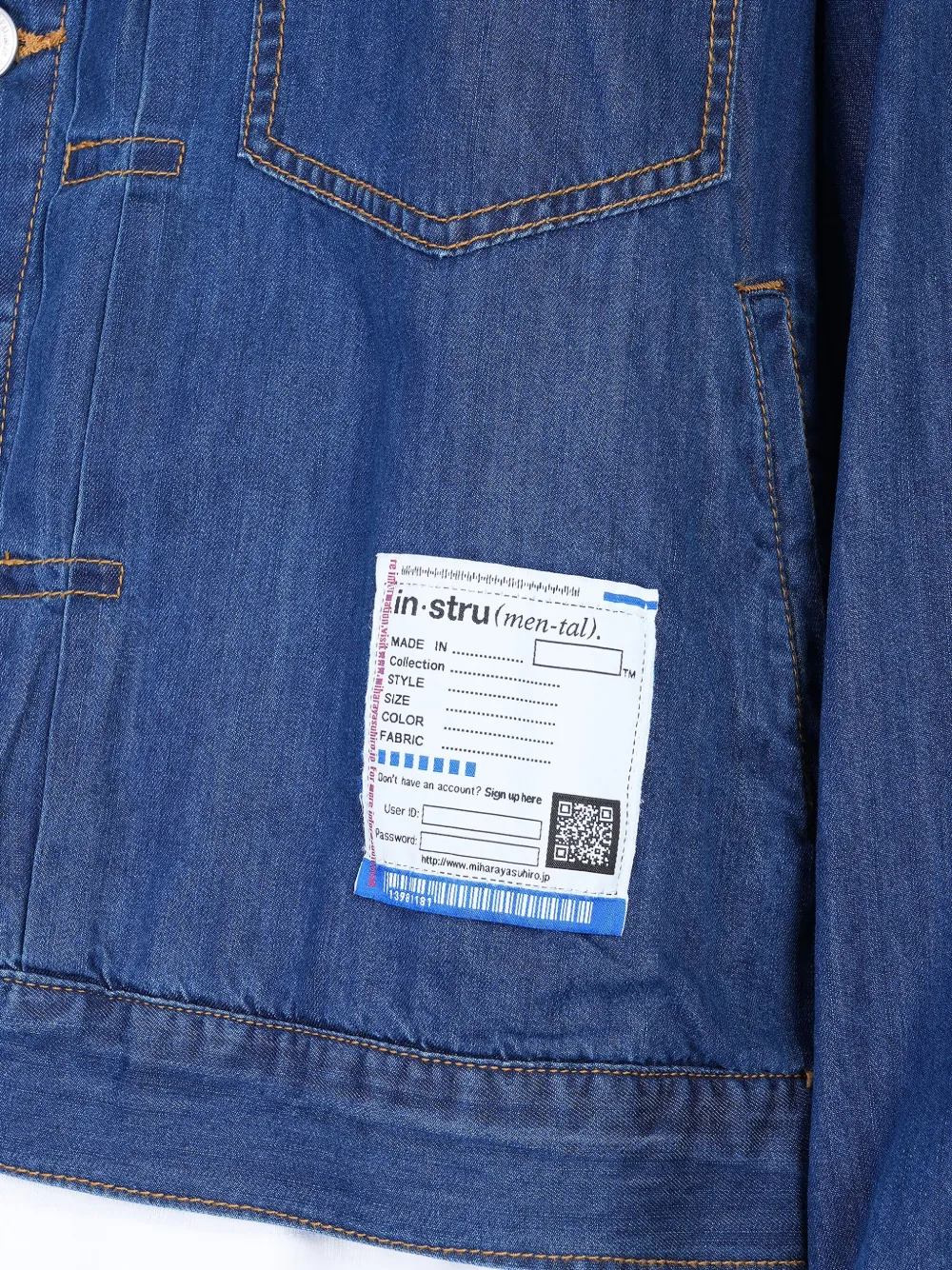 Maison MIHARA YASUHIRO Denim jack Blauw