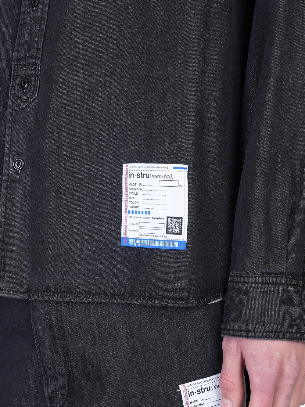 Maison MIHARA YASUHIRO Denim overhemd Zwart