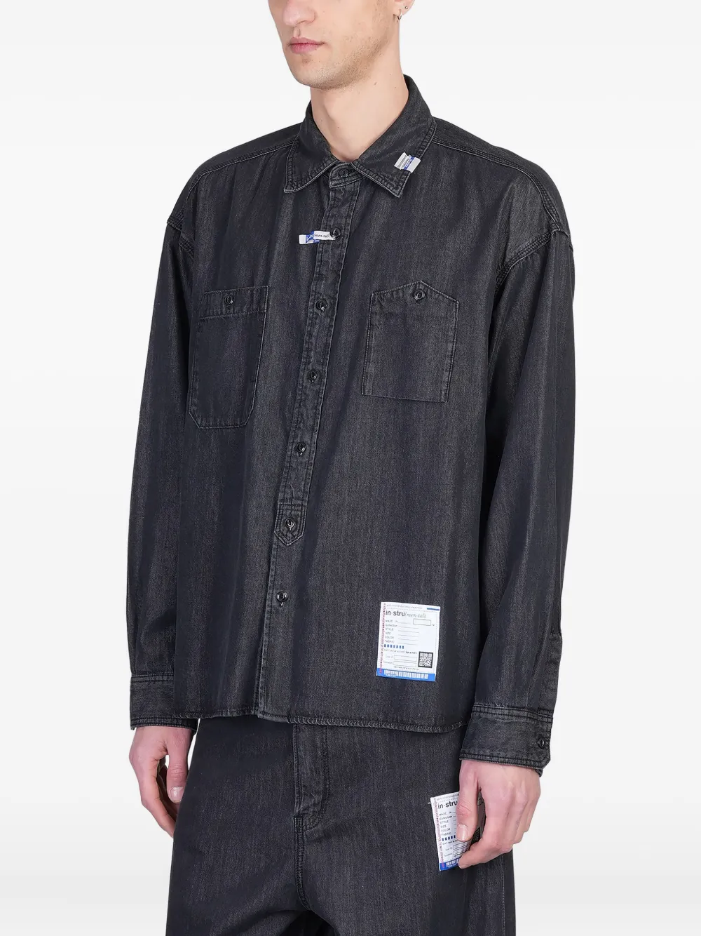Maison MIHARA YASUHIRO Denim overhemd Zwart