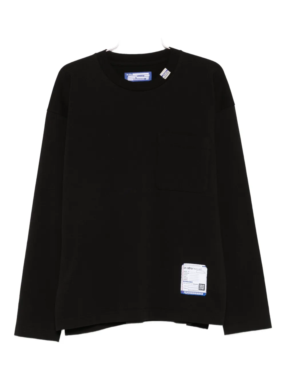 Maison MIHARA YASUHIRO patch-pocket long-sleeve T-shirt Zwart