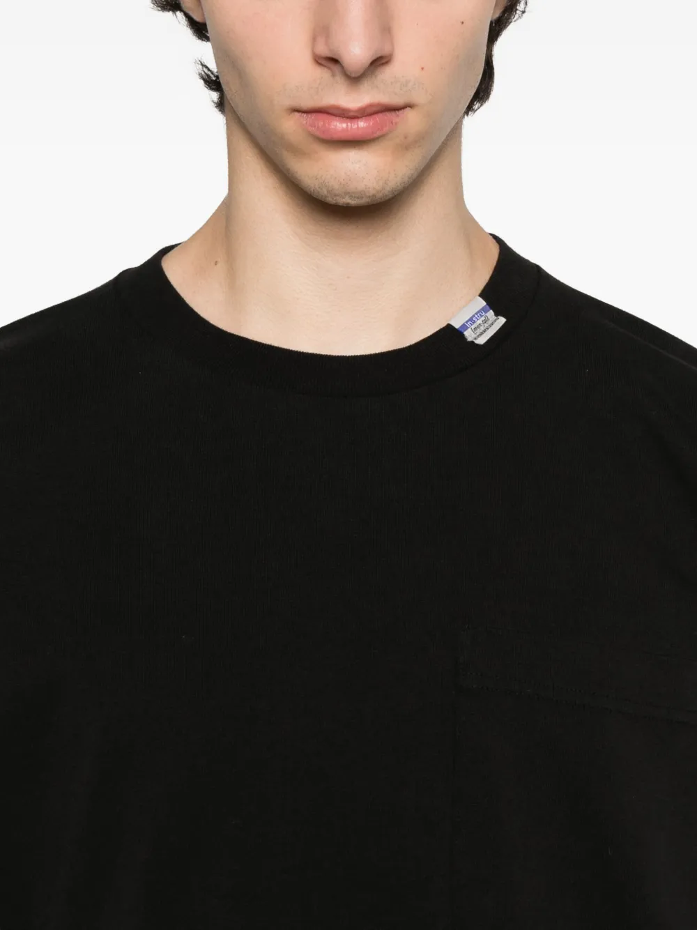 Maison MIHARA YASUHIRO patch-pocket long-sleeve T-shirt Zwart