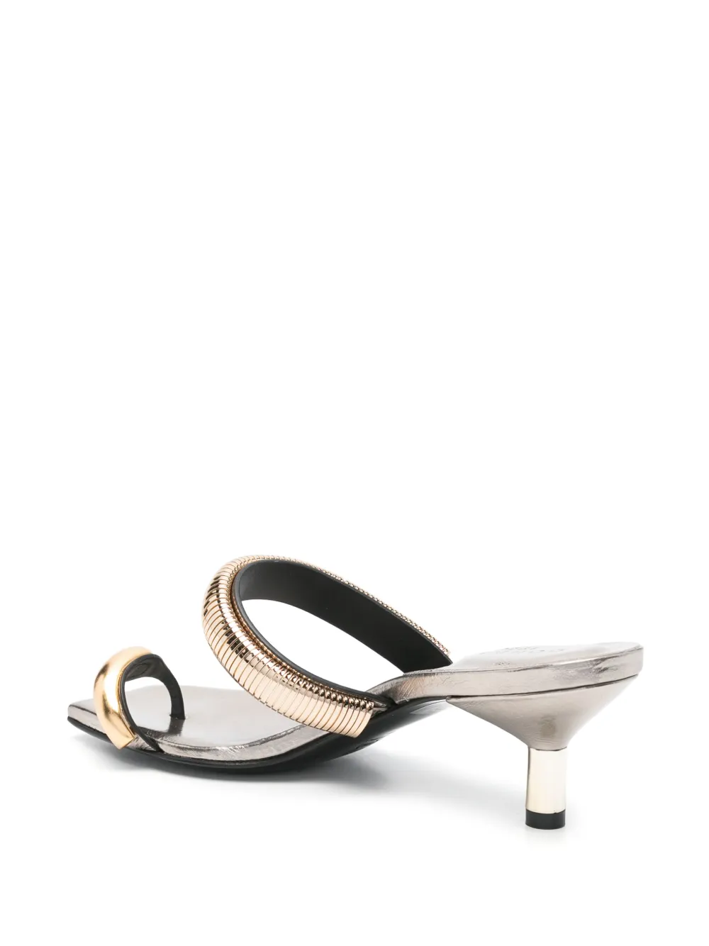 Donnarì 50mm leather mule sandals Gold