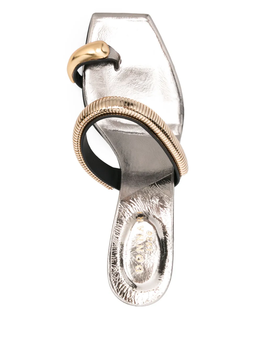 Donnarì 50mm leather mule sandals Gold