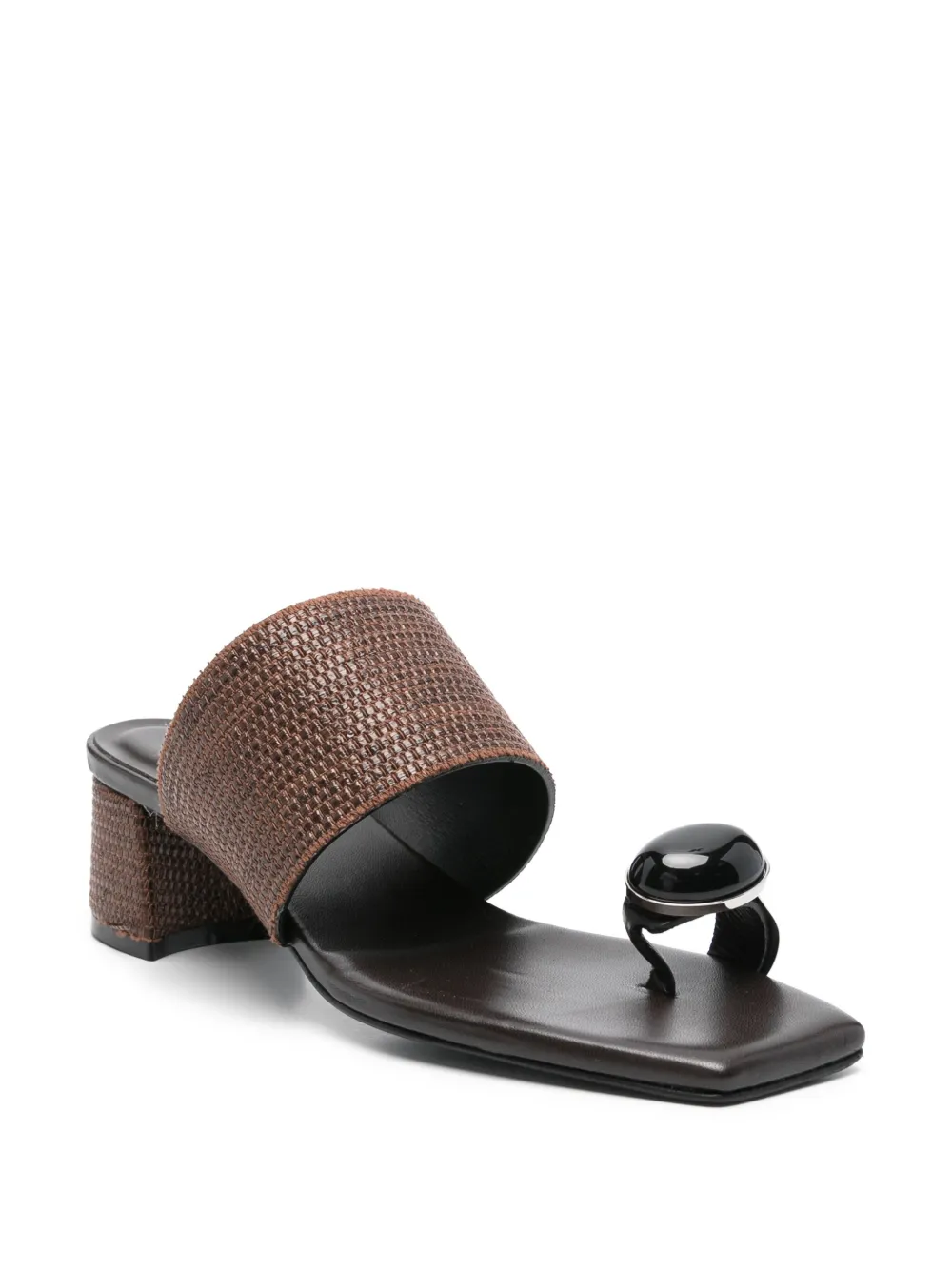 Donnarì leather mules Brown
