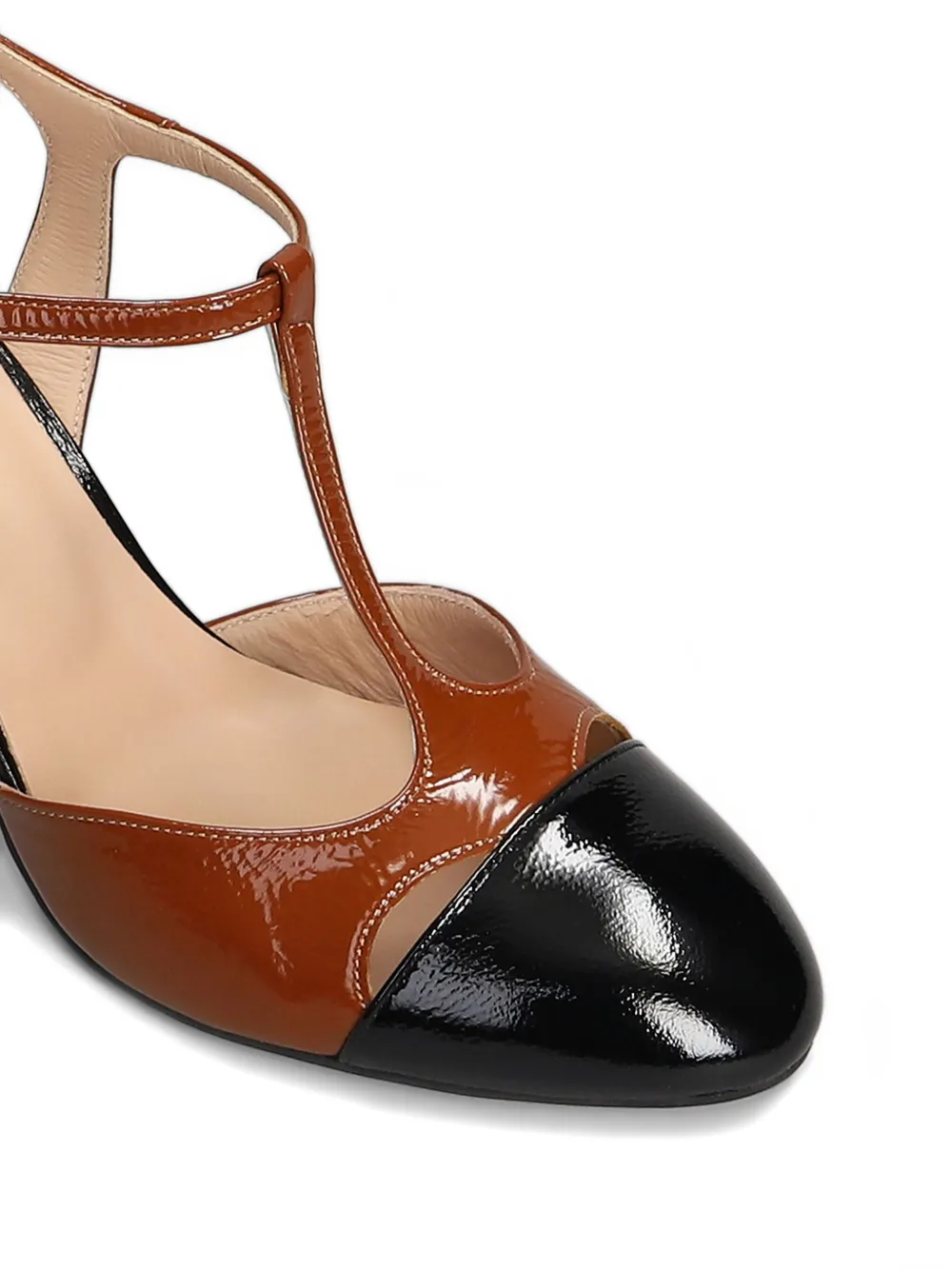 Isabel Ferranti 80mm cut out-detailed pumps Brown