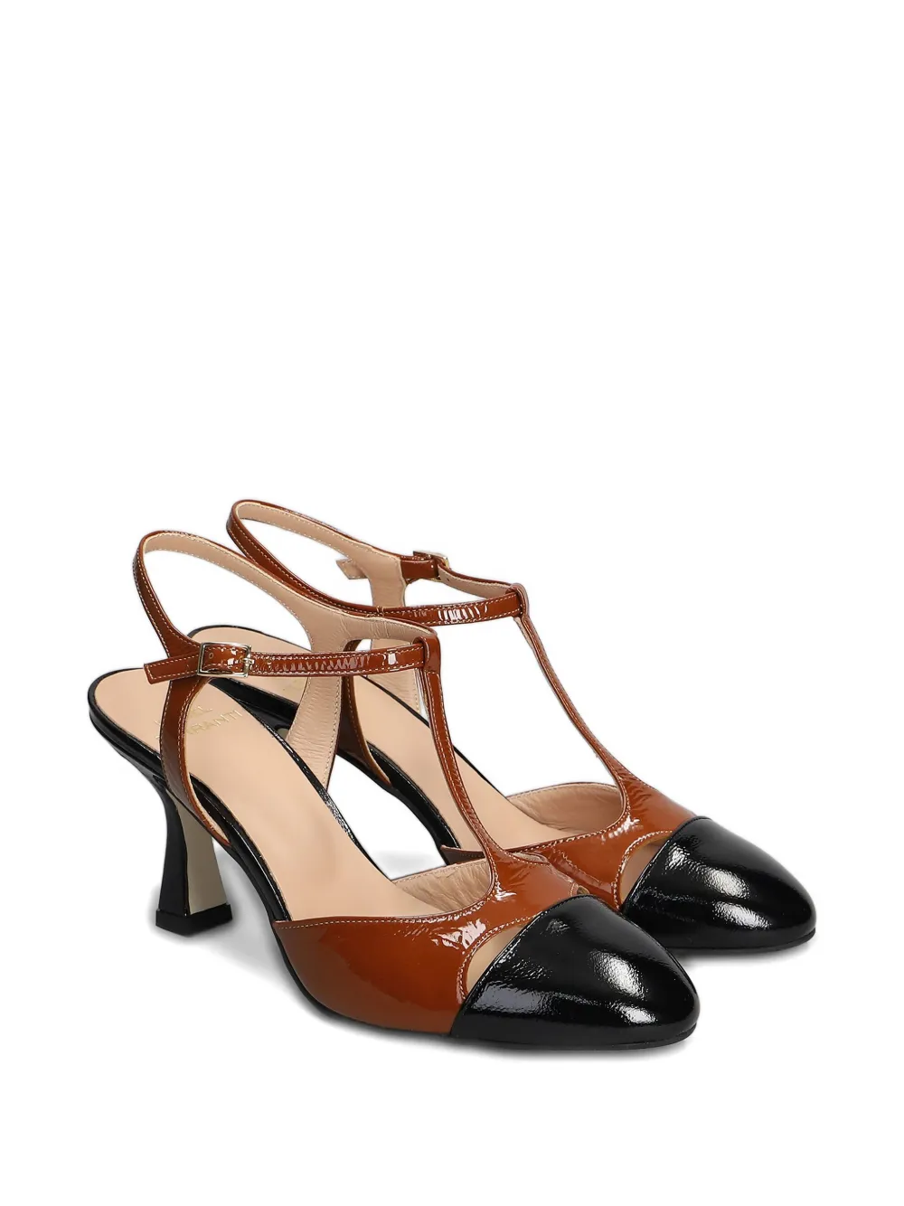 Isabel Ferranti 80mm cut out-detailed pumps Brown