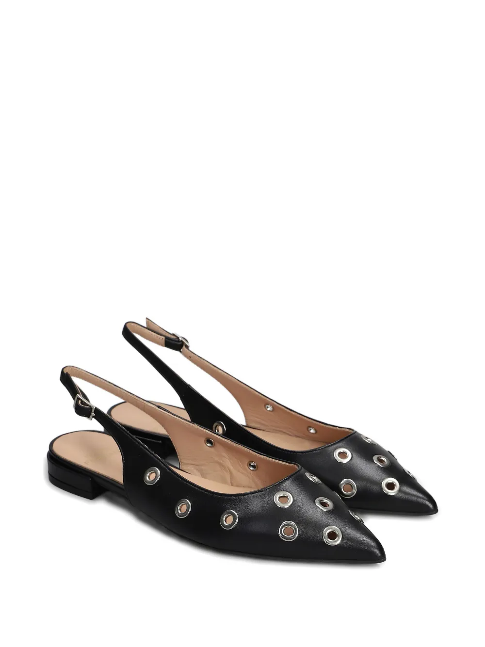 Isabel Ferranti eyelet-detailed flat pumps Black