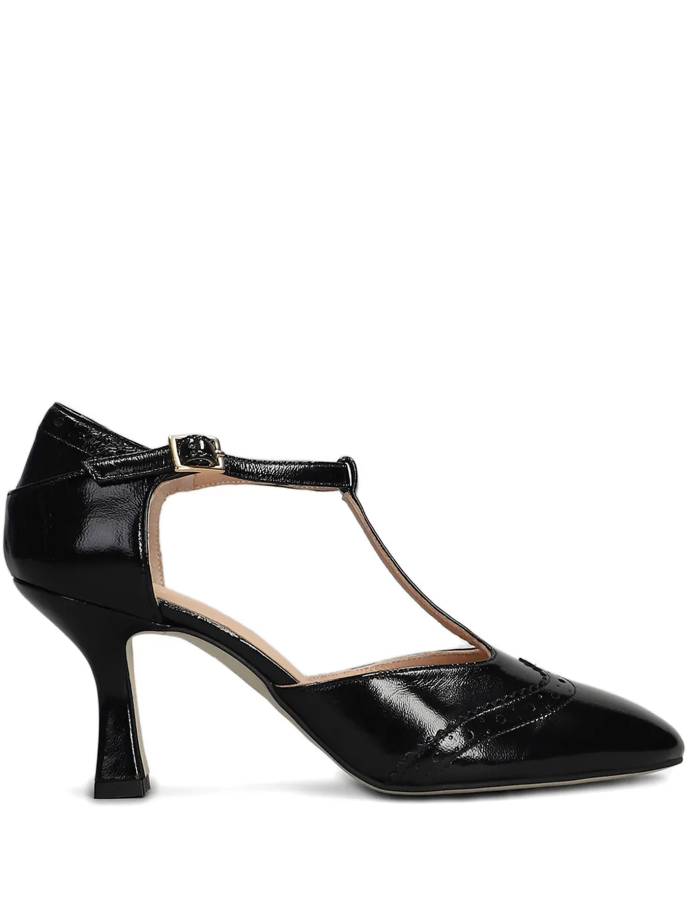 Isabel Ferranti 75mm perforated-detailed pumps Black