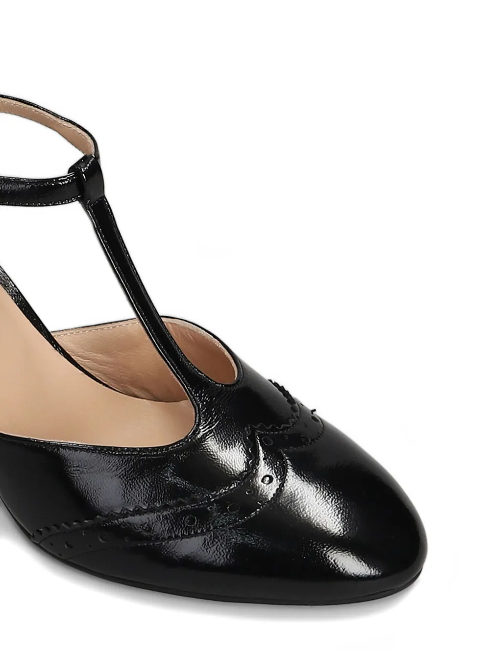 Isabel Ferranti 75mm perforated-detailed pumps Black