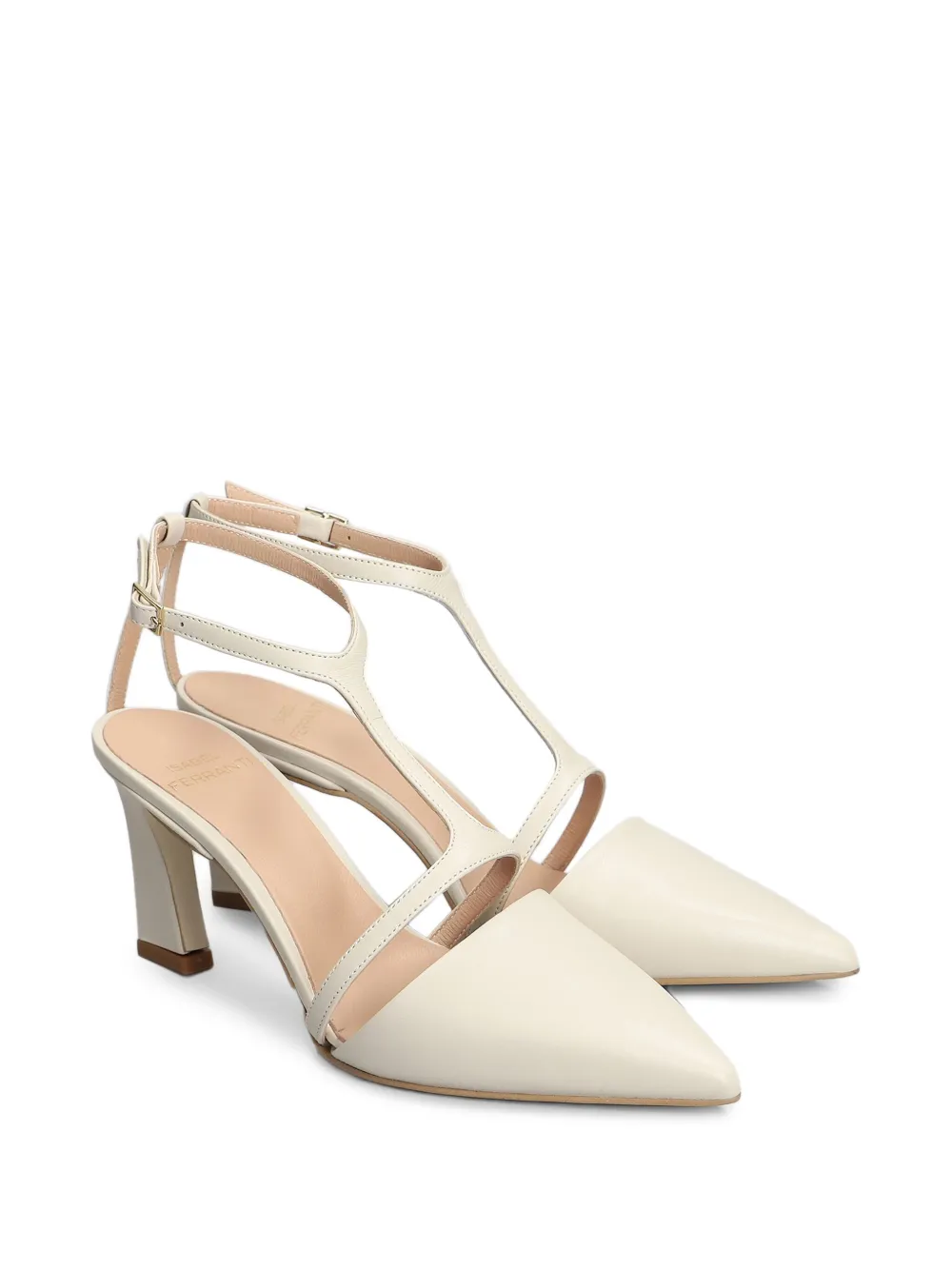 Isabel Ferranti 80mm leather pumps Neutrals