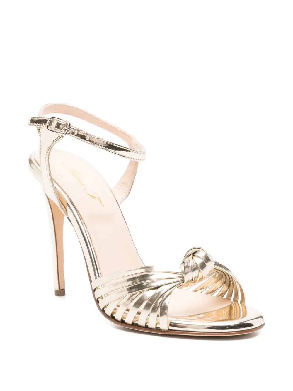 Anna F. 105mm knot-detail leather sandals | Heeled Sandals | Image 2