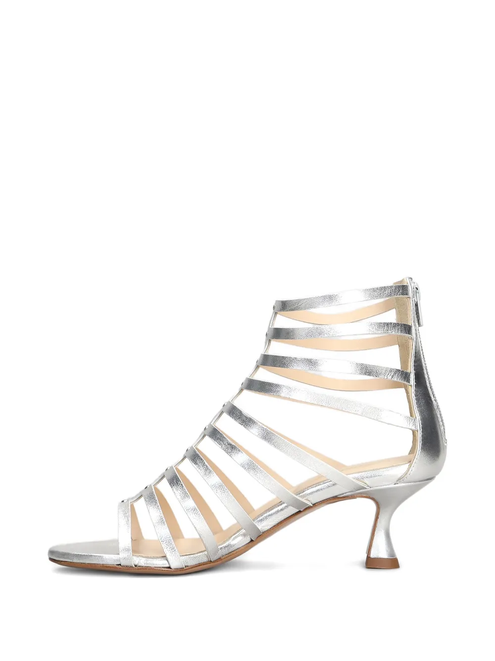 Anna F. 55mm leather sandals Silver
