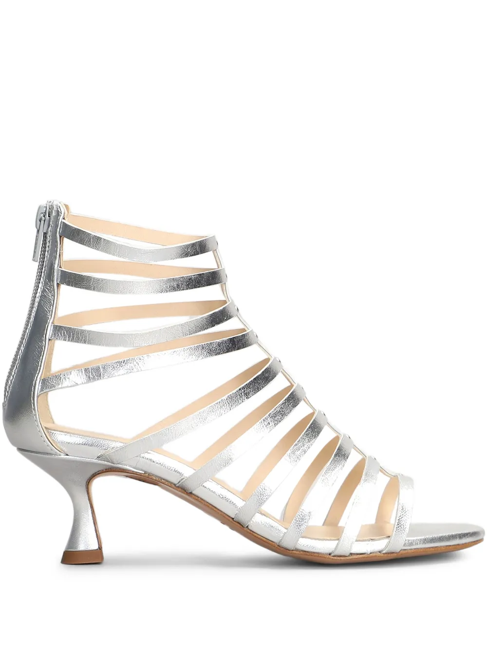 Anna F. 55mm leather sandals Silver