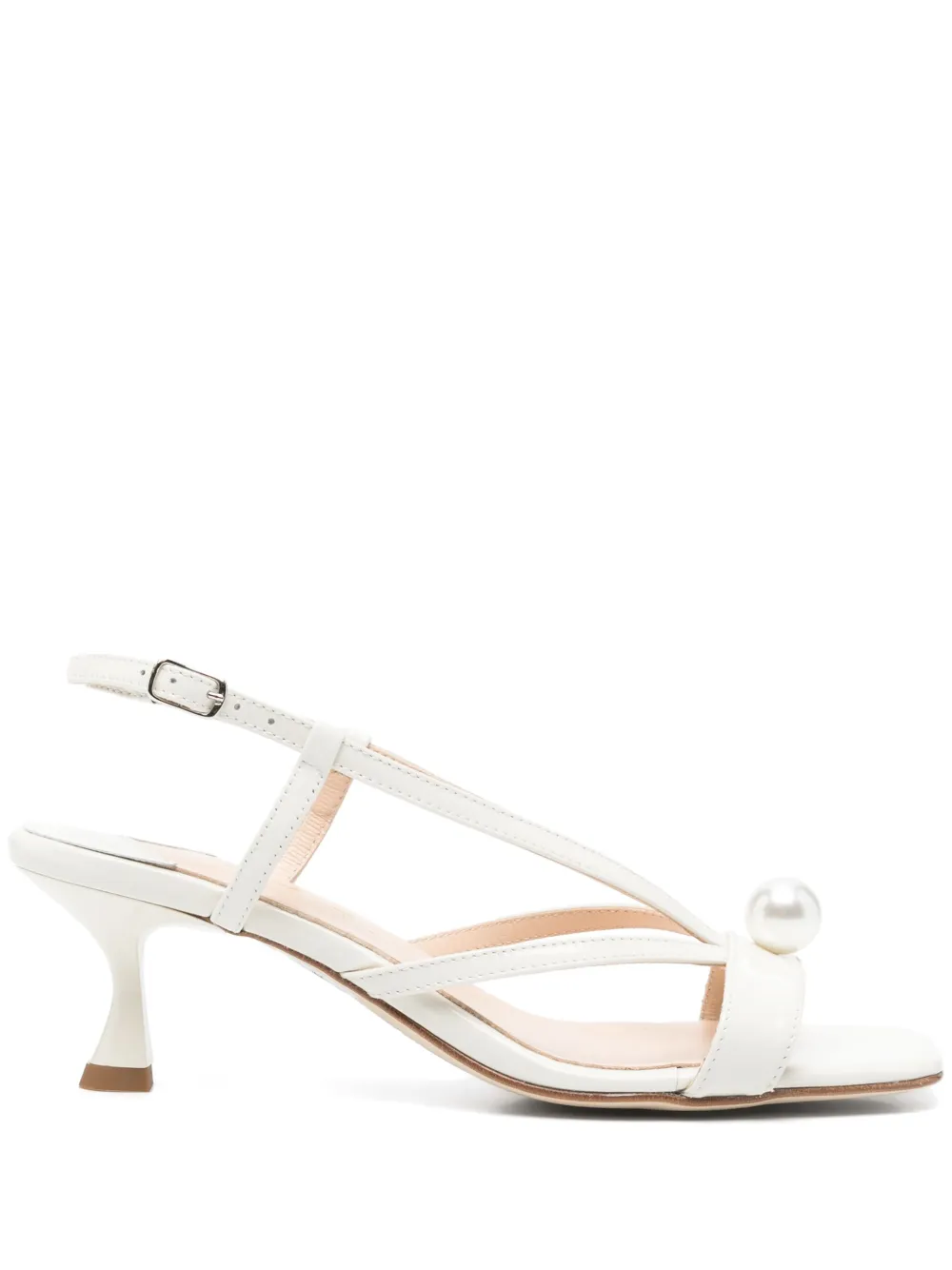 Anna F. 60mm leather sandals White