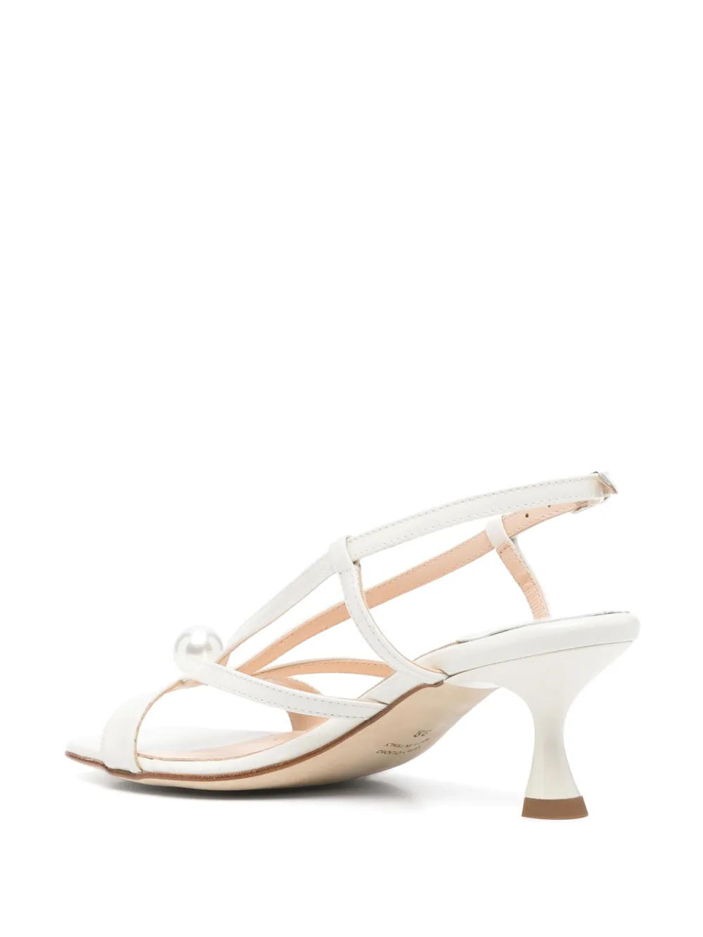 Anna F. 60mm leather sandals White