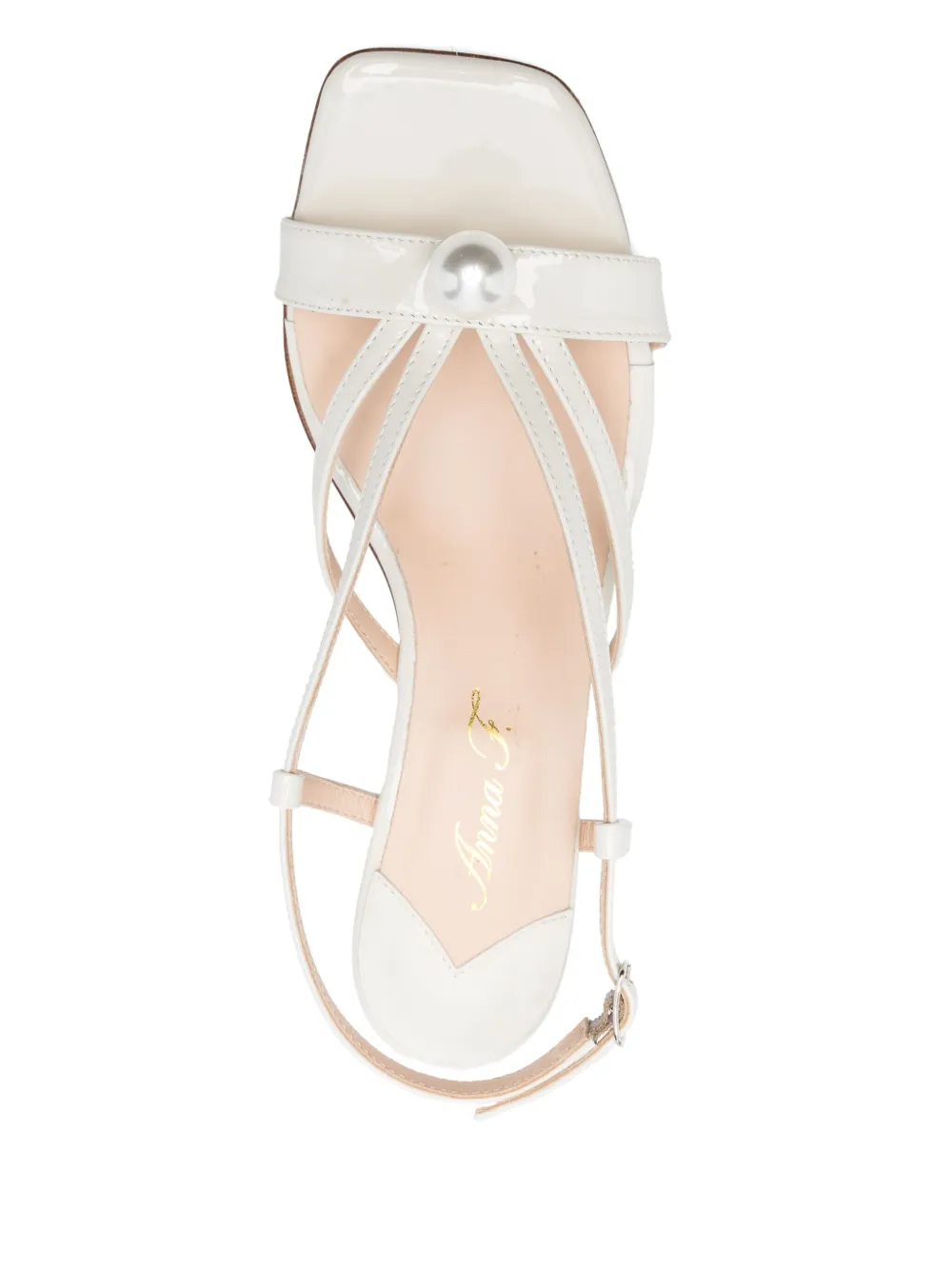 Anna F. 60mm leather sandals White