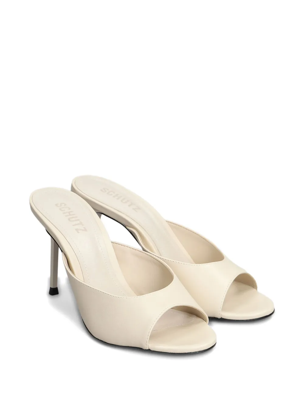 Schutz 90mm leather sandals Neutrals