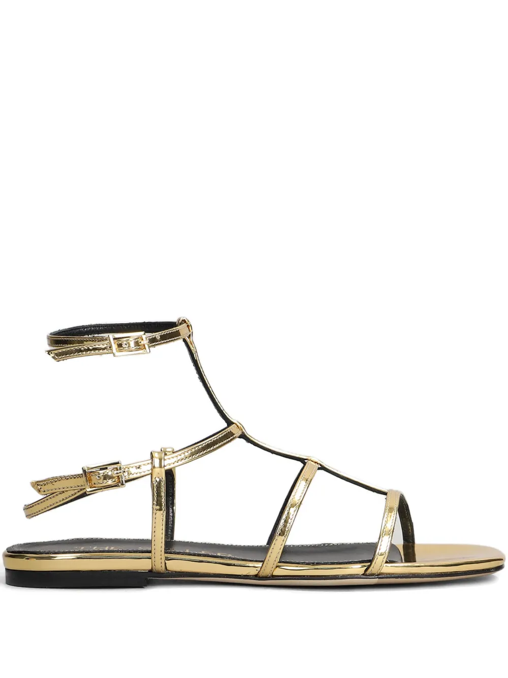 The Seller leather flat sandals Gold